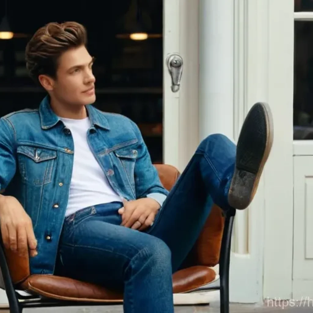리바이스와 누디진 데님 비교 - **Prompt for Levi's: Classic Comfort and Timeless Appeal**
"A person, aged 25-35, with a warm an...