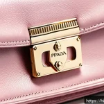 Home 23 프라다와 구찌의 최신 럭셔리 백 - A close-up image of a luxury leather handbag from Prada, showcasing the high-quality texture with vi...
